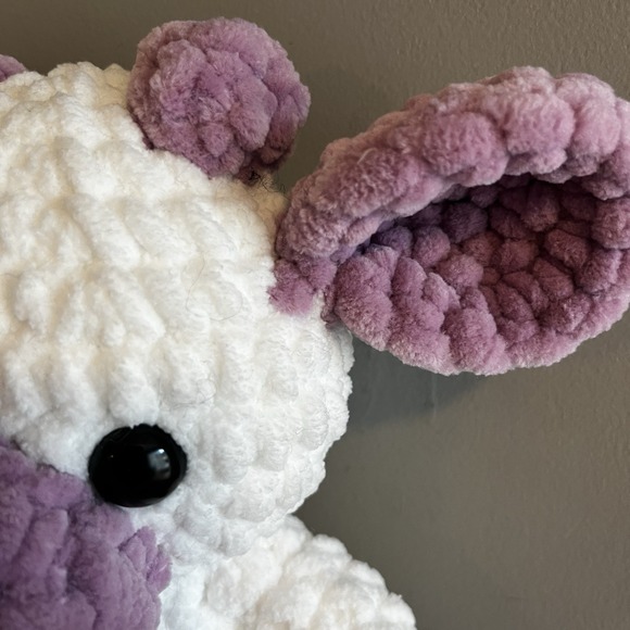 Handmade Crochet Stuffed Animal Cow Homemade Craft Baby Toy Collectible Gift - Picture 6 of 11